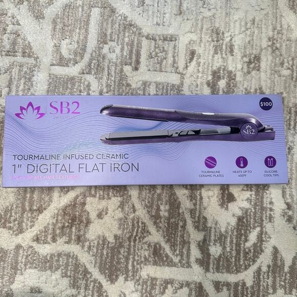 SB2 by SUTRA 1" Tourmaline-Infused Ceramic Flat Iron Hair Straightening NIB - Picture 11 of 12